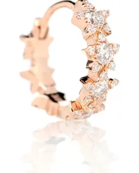 Maria Tash Orecchino singolo Diamond Star Eternity in oro rosa 18kt con diamanti Rosa