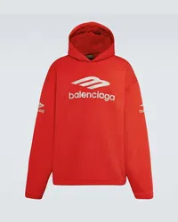 Balenciaga Felpa 3B Sports Icon in pile di cotone Rosso