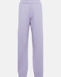 Barrie Pantaloni affusolati in cashmere Viola