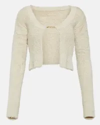 Jacquemus Cardigan Neve Manches Longues Bianco