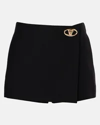 Valentino Garavani Skort VLogo Bold in crêpe couture Nero