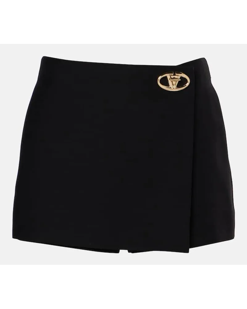 Valentino Garavani Skort VLogo Bold in crÃªpe couture Nero