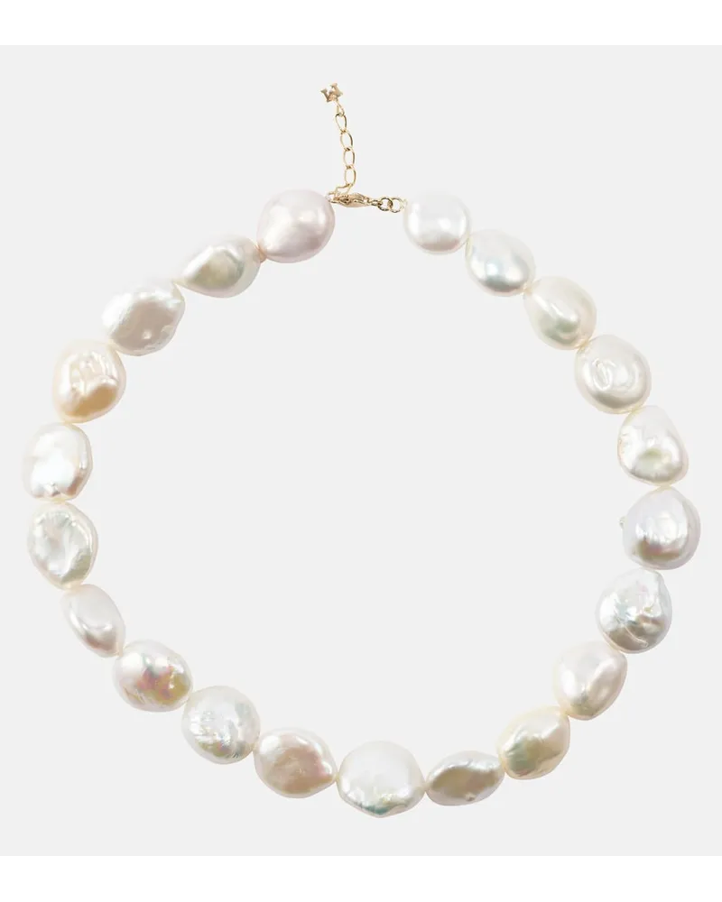 MATEO Collana in oro 14kt con perle Bianco