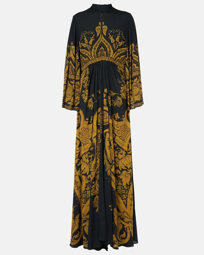 Etro Abito lungo in jersey con stampa Multicolore