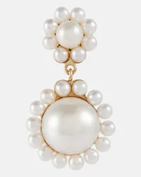 Sophie Bille Brahe Orecchino singolo Petite Deux Jeanne in oro 14kt e perle Bianco