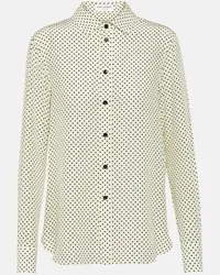 Saint Laurent Camicia in crêpe de chine di seta Bianco