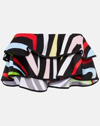 Emilio Pucci Top bikini con stampa Marmo Multicolore