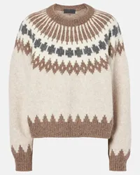 Nili Lotan Pullover Alena Fair Isle in misto alpaca Neutro