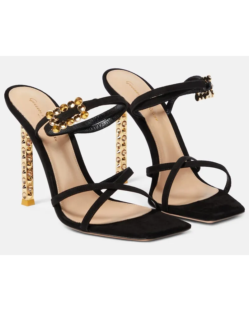 Gianvito Rossi Sandali Wonder in suede Nero