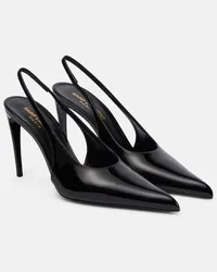 Saint Laurent Pumps slingback Pulp 90 in vernice Nero