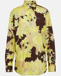 Dries van Noten Camicia Clavelly in popeline di cotone Multicolore