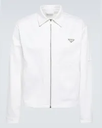 Prada Giacca blouson in cotone Bianco