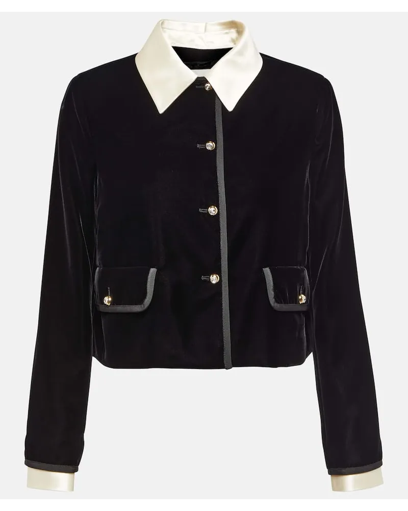 Miu Miu Giacca in velluto Nero