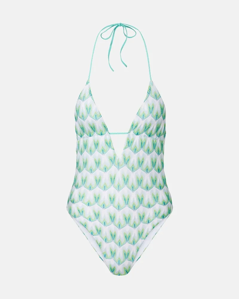 Missoni Costume intero con stampa floreale Blu