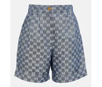 Shorts in lino in jacquard GG