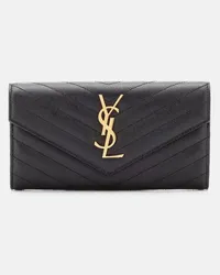 Saint Laurent Portafoglio Monogram in pelle Nero