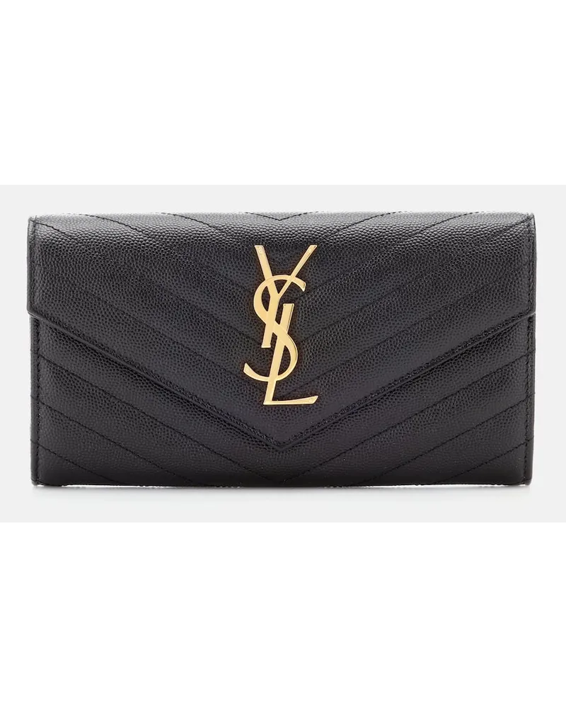 Saint Laurent Portafoglio Monogram in pelle Nero