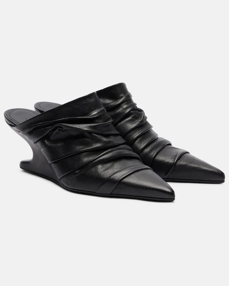 Rick Owens Mules Cantilever 60 in pelle Nero