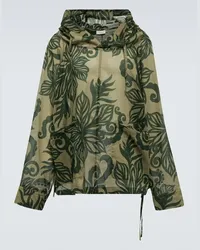 Dries van Noten Felpa Calva in cotone con stampa Verde