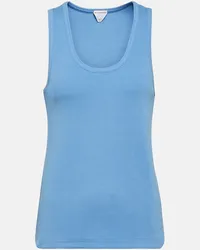 Bottega Veneta Tank top in maglia a coste Blu