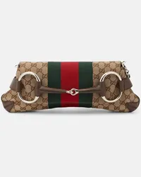 Gucci Borsa a spalla Gucci Horsebit Chain Medium Marrone