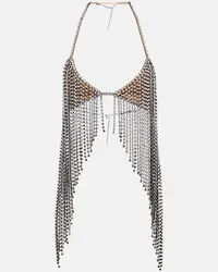 Stella McCartney Bralette con cristalli Argento