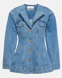 Ganni Blazer monopetto di jeans Blu