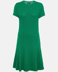 Ralph Lauren Miniabito in maglia a trecce Verde