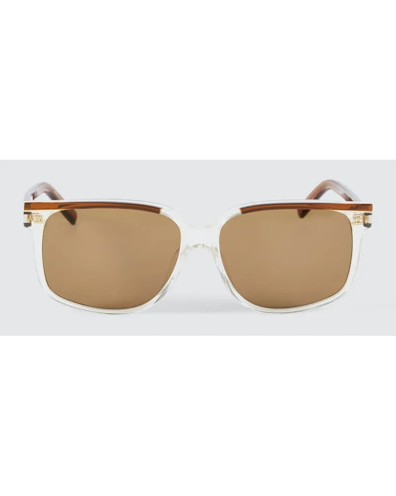 Saint Laurent Occhiali da sole oversize Marrone