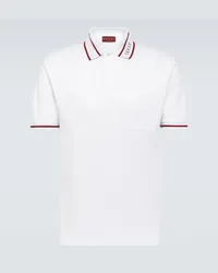 Gucci Polo in piqué di cotone Bianco