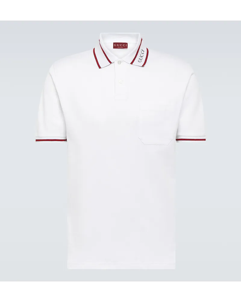 Gucci Polo in piquÃ© di cotone Bianco