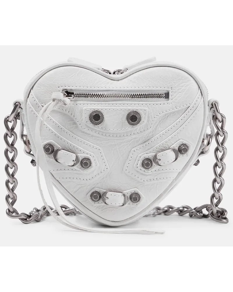 Balenciaga Borsa a tracolla Le Cagole Heart Mini Bianco
