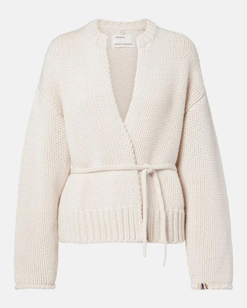 extreme cashmere Cardigan NÂ°384 Ginza in cashmere Bianco