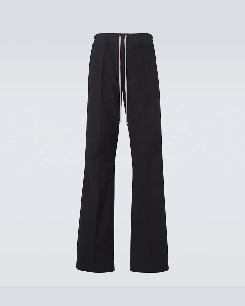 Rick Owens Pantaloni Dietrich in cotone a gamba larga Nero