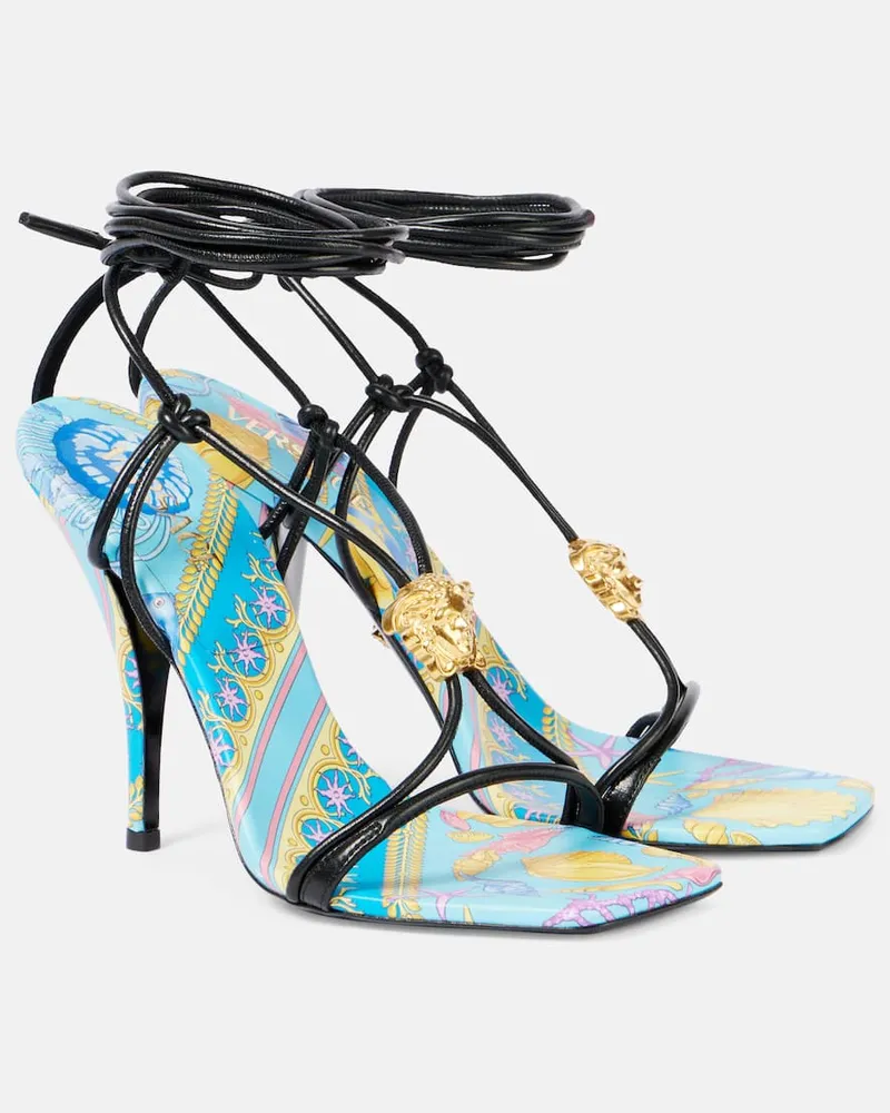 Versace Sandali La Medusa in pelle Blu
