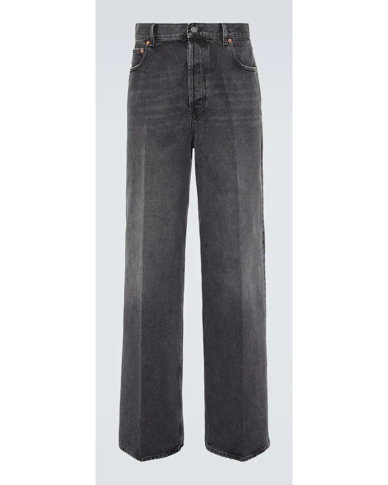 Valentino Garavani Jeans regular a vita alta Grigio