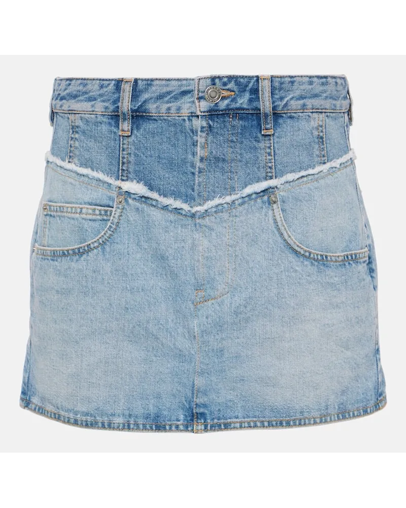 Isabel Marant Minigonna di jeans a vita alta Blu
