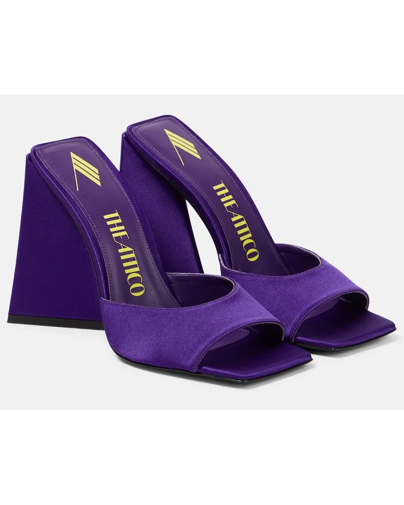 ATTICO Mules Devon in raso Viola