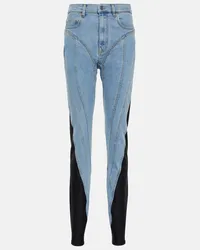 Thierry Mugler Jeans skinny con pannelli a spirale Blu