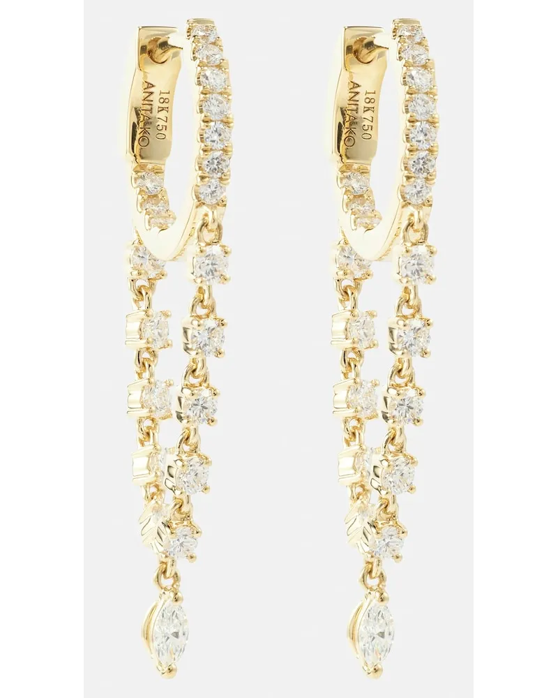 ANITA KO Orecchini Sienna in oro 18kt con diamanti Oro