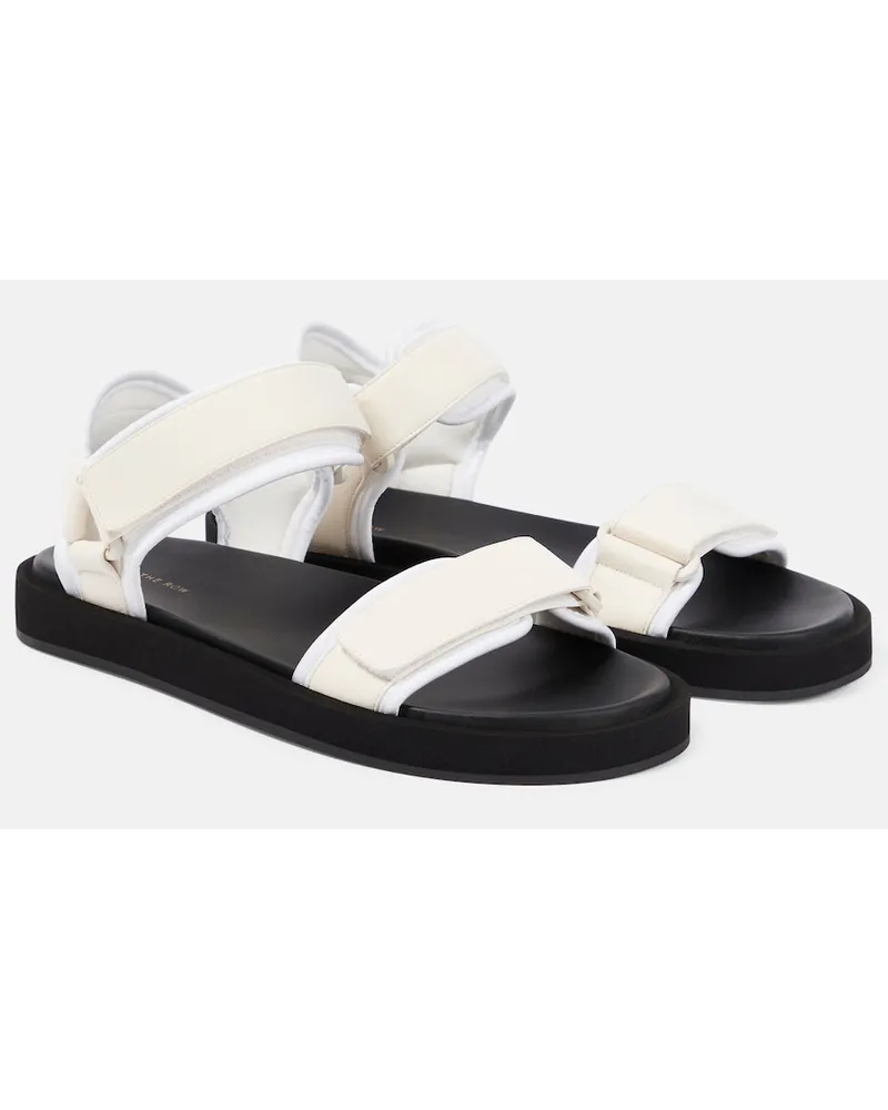 The Row Sandali Hook and Loop in pelle Bianco