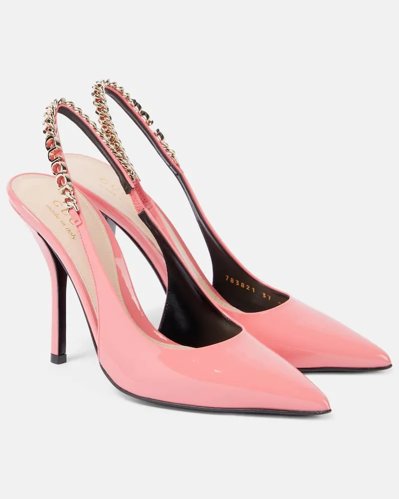 Gucci Pumps slingback Gucci Signoria in vernice Rosa