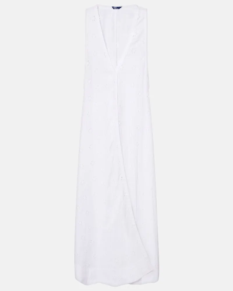 Ralph Lauren Copricostume in cotone sangallo Bianco