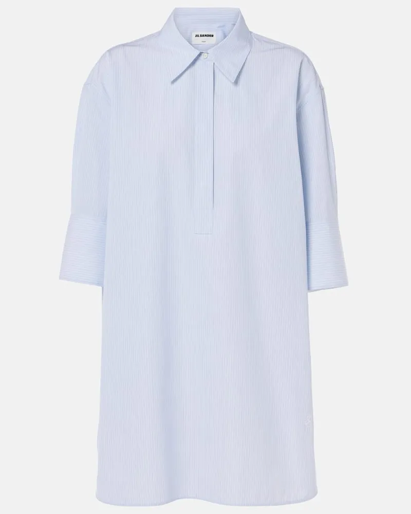 Jil Sander Camicia Friday in popeline di cotone Blu