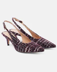 Gianvito Rossi Pumps slingback 55 in bouclé Borgogna