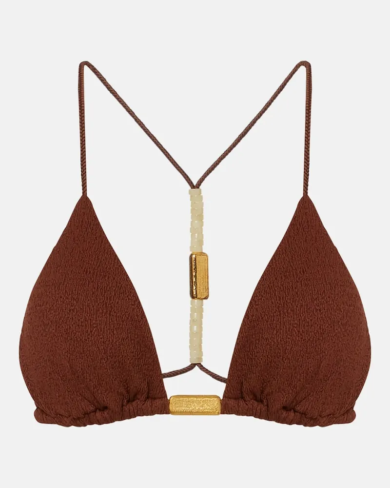 ViX Top bikini Harper a triangolo Marrone