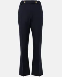 Valentino Garavani Pantaloni flared in Crepe Couture Blu