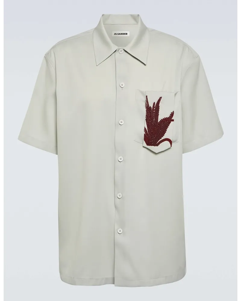 Jil Sander Camicia in lana vergine Grigio