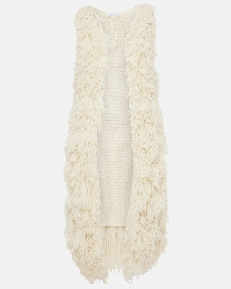 Gabriela Hearst Gilet Sigmund in lana, cashmere e seta Bianco