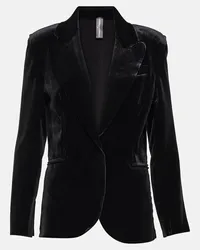 Norma Kamali Blazer in velluto Nero